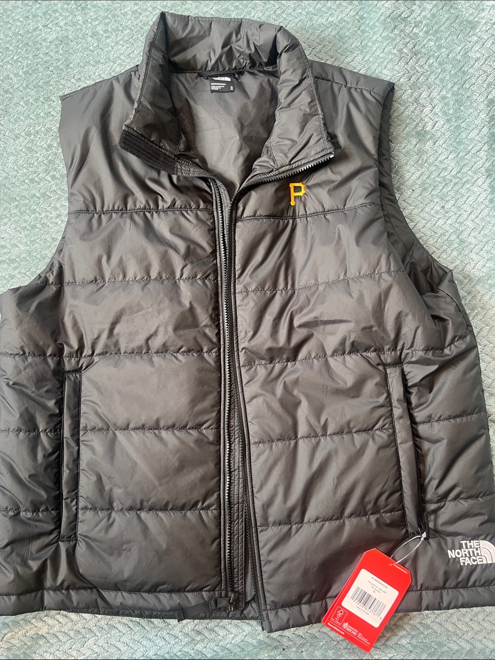 The North Face Black Puffer Jacket with Pittsburgh Pirates Logo